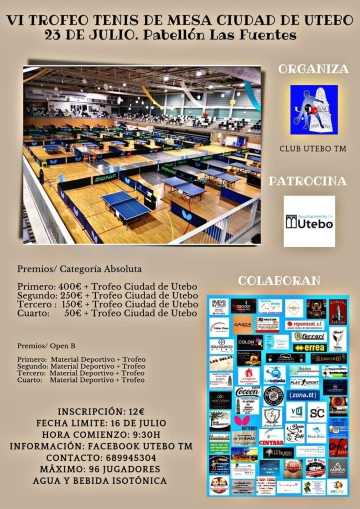 VI TROFEO TENIS DE MESA CIUDAD DE UTEBO