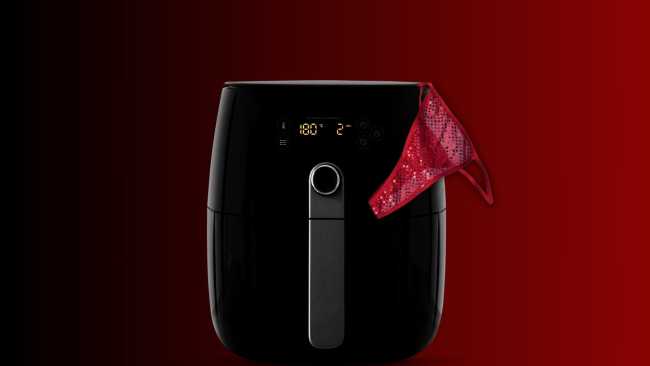 El pequeño infierno en miniatura, cocinando en una air fryer